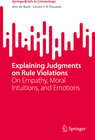 Buchcover Explaining Judgments on Rule Violations