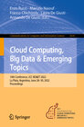 Buchcover Cloud Computing, Big Data & Emerging Topics