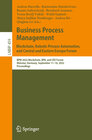 Buchcover Business Process Management: Blockchain, Robotic Process Automation, and Central and Eastern Europe Forum