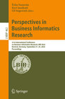 Buchcover Perspectives in Business Informatics Research