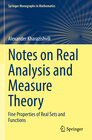 Buchcover Notes on Real Analysis and Measure Theory
