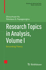 Buchcover Research Topics in Analysis, Volume I