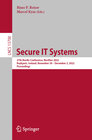 Buchcover Secure IT Systems
