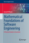 Buchcover Mathematical Foundations of Software Engineering