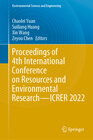 Buchcover Proceedings of 4th International Conference on Resources and Environmental Research—ICRER 2022