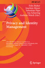 Buchcover Privacy and Identity Management
