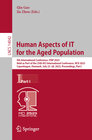 Buchcover Human Aspects of IT for the Aged Population