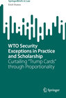 Buchcover WTO Security Exceptions in Practice and Scholarship
