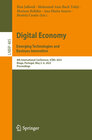 Buchcover Digital Economy. Emerging Technologies and Business Innovation