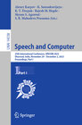 Buchcover Speech and Computer