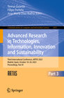 Buchcover Advanced Research in Technologies, Information, Innovation and Sustainability