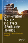 Buchcover Solar-Terrestrial Relations and Physics of Earthquake Precursors