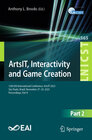 Buchcover ArtsIT, Interactivity and Game Creation