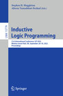 Buchcover Inductive Logic Programming
