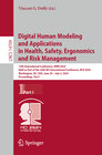 Buchcover Digital Human Modeling and Applications in Health, Safety, Ergonomics and Risk Management