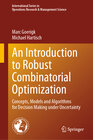 Buchcover An Introduction to Robust Combinatorial Optimization
