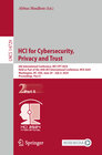 Buchcover HCI for Cybersecurity, Privacy and Trust