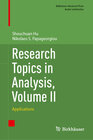 Buchcover Research Topics in Analysis, Volume II