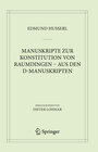 Buchcover Manuskripte zur Konstitution von Raumdingen – aus den D-Manuskripten