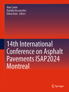 Buchcover 14th International Conference on Asphalt Pavements ISAP2024 Montreal