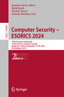 Buchcover Computer Security – ESORICS 2024