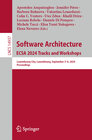 Buchcover Software Architecture. ECSA 2024 Tracks and Workshops