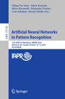 Buchcover Artificial Neural Networks in Pattern Recognition