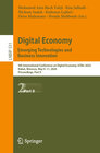 Buchcover Digital Economy. Emerging Technologies and Business Innovation