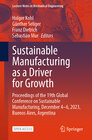 Buchcover Sustainable Manufacturing as a Driver for Growth