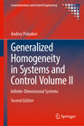 Buchcover Generalized Homogeneity in Systems and Control Volume II