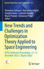 Buchcover New Trends and Challenges in Optimization Theory Applied to Space Engineering