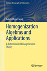 Buchcover Homogenization Algebras and Applications