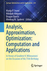 Buchcover Analysis, Approximation, Optimization: Computation and Applications
