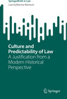 Buchcover Culture and Predictability of Law