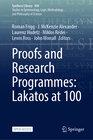 Buchcover Proofs and Research Programmes: Lakatos at 100