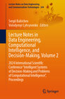 Buchcover Lecture Notes in Data Engineering, Computational Intelligence, and Decision-Making, Volume 2