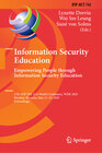 Buchcover Information Security Education. Empowering People through Information Security Education