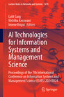 Buchcover AI Technologies for Information Systems and Management Science