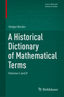 Buchcover A Historical Dictionary of Mathematical Terms