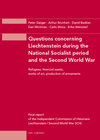 Buchcover Questions concerning Liechtenstein during the National Socialist period and the Second World Wa