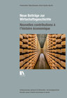 Buchcover Neue Beiträge zur Wirtschaftsgeschichte – Nouvelles contributions à l’histoire économique