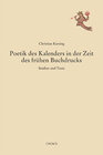Buchcover Poetik des Kalenders in der Zeit des frühen Buchdrucks