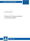 Buchcover ‘Oralización’ de la prensa española: la columna periodística