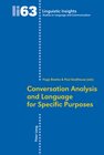 Buchcover Conversation Analysis and Language for Specific Purposes