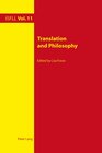Buchcover Translation and Philosophy