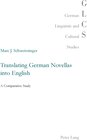 Buchcover Translating German Novellas into English