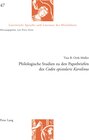 Buchcover Philologische Studien zu den Papstbriefen des «Codex epistolaris Karolinus»