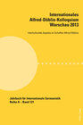 Buchcover Internationales Alfred-Döblin-Kolloquium Warschau 2013