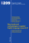 Buchcover New trends and methodologies in applied English language research III