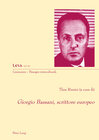 Buchcover Giorgio Bassani, scrittore europeo